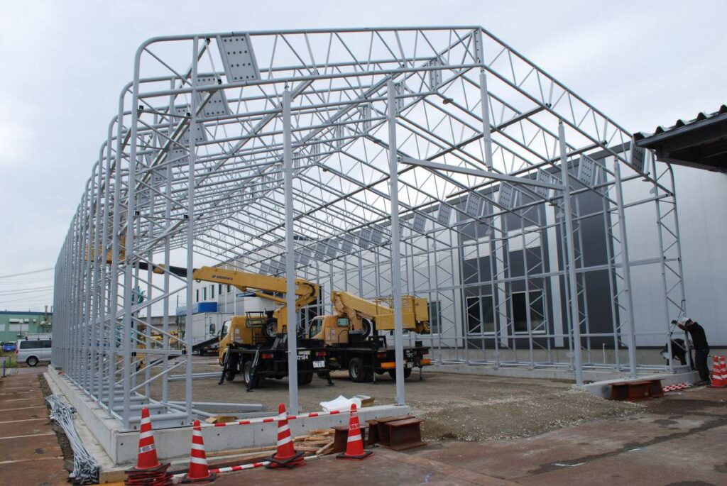 見附市・テント工場新築工事